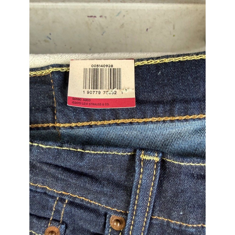 Levis 514 Straight Leg Jeans Mens 34x32 Dark Wash Indigo Stretch - Picture 7 of 12